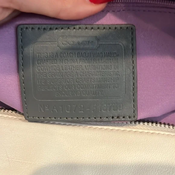 Coach East West Pleated Leather Gallery Satchel - F13759 - Picture 9 of 10